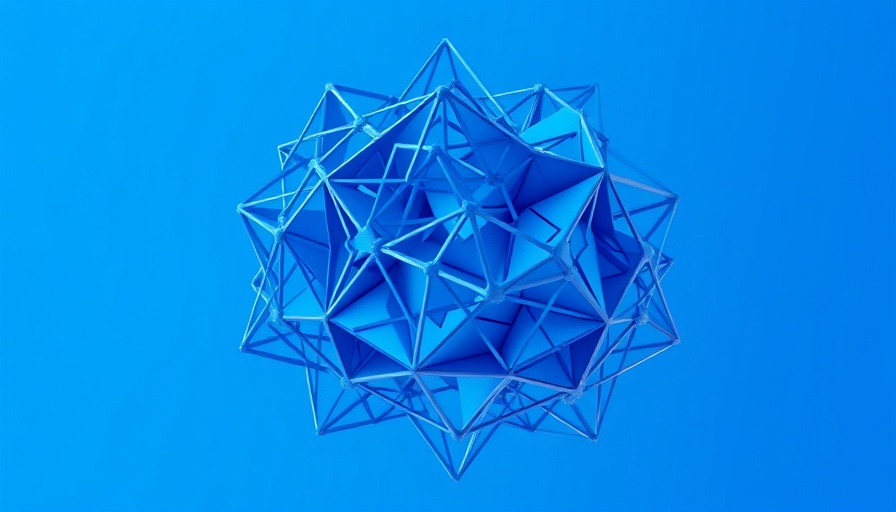 Abstract blue geometric structure symbolizing AI insights into human memory.