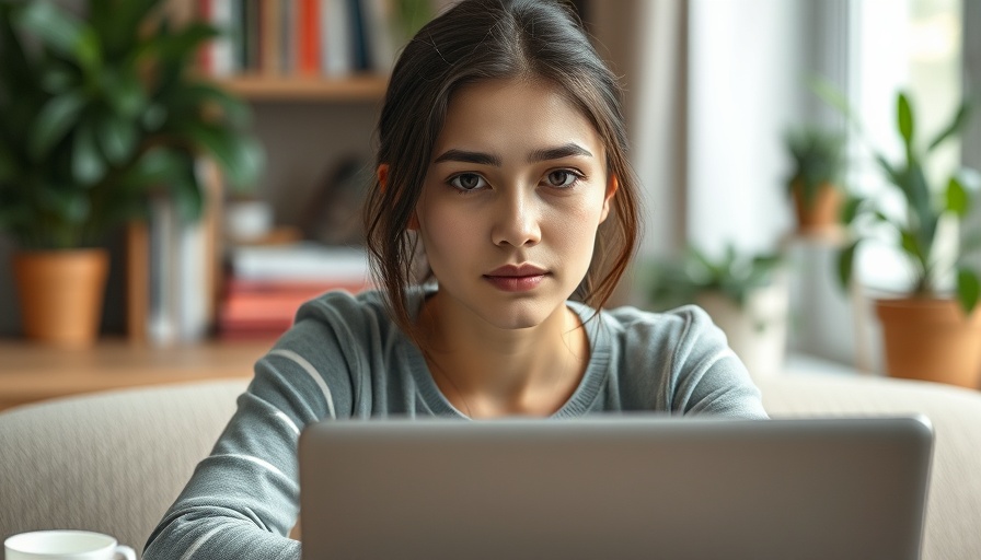Serious woman discussing topics in a focused setting.