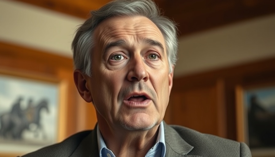 Man with animated expression discussing Trump third term rumors.