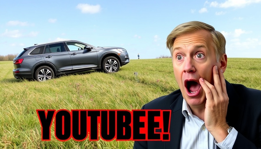 Thumbnail showing commentator reacting to police incident with crashed car.