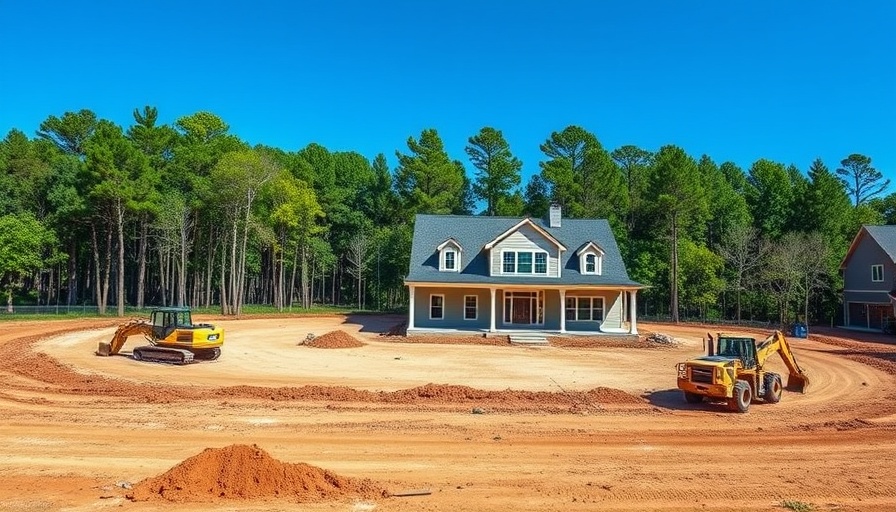 Custom built home site in Ellenwood GA with upcoming house render.