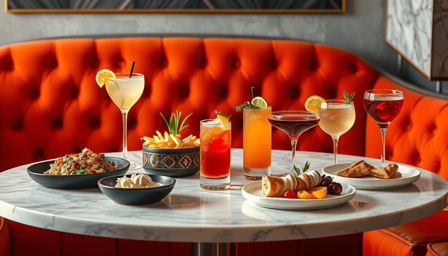 Gourmet dishes and drinks at a natural wine bar in Atlanta.