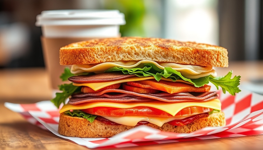 Delicious sandwich and coffee at one of the best restaurants in Atlanta.