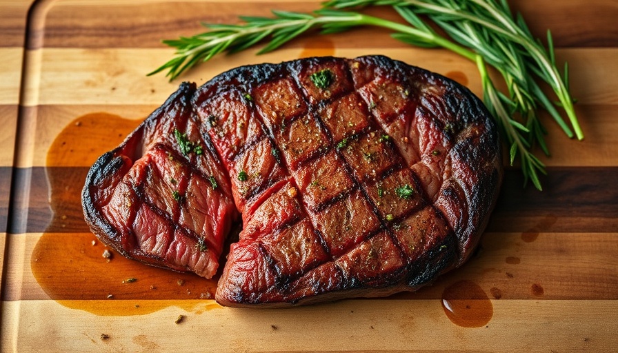 Perfectly seared steak with herbs and garlic; when to season seared steak.