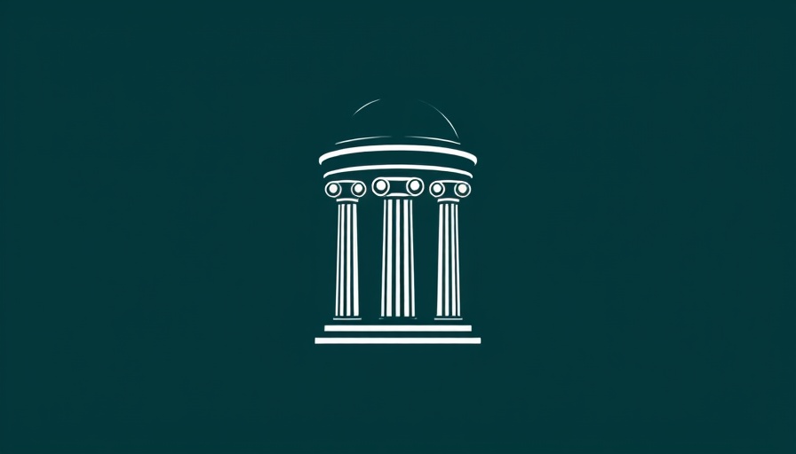 Monochromatic abstract emblem symbolizing Georgia tort reform legislation.