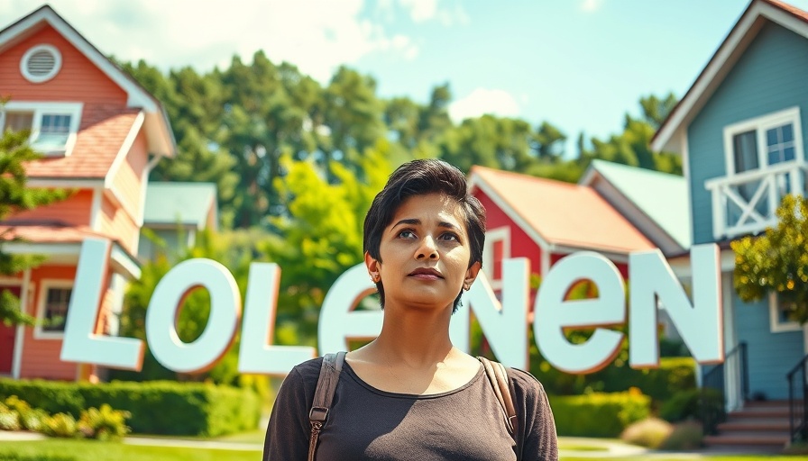 Boulevard Heights Atlanta suburban homes with woman in forefront.