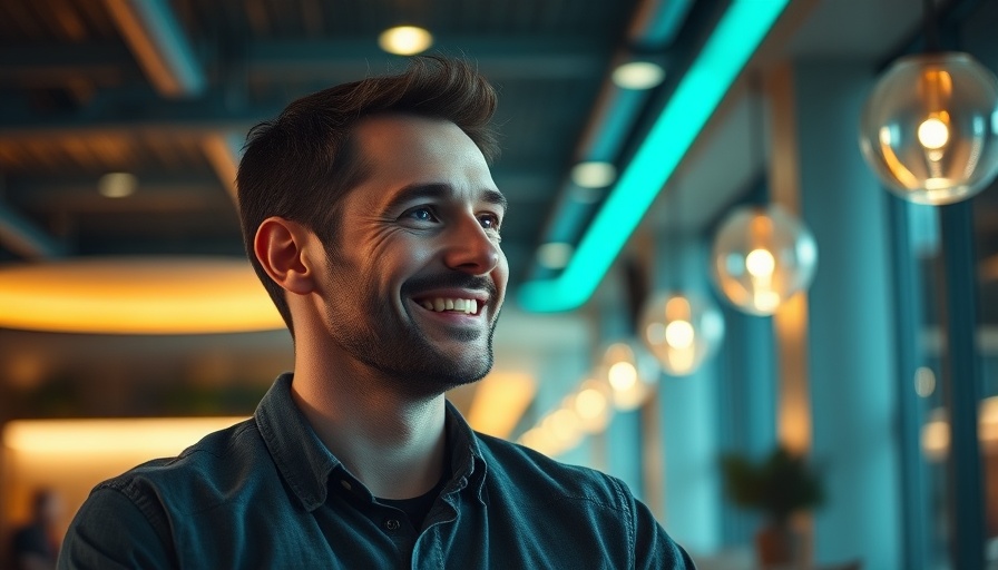 Atlanta culture interview setting with modern teal lighting.