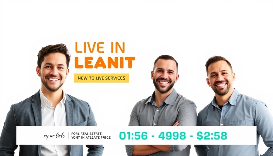 Promotional banner about living in Atlanta with three smiling men.