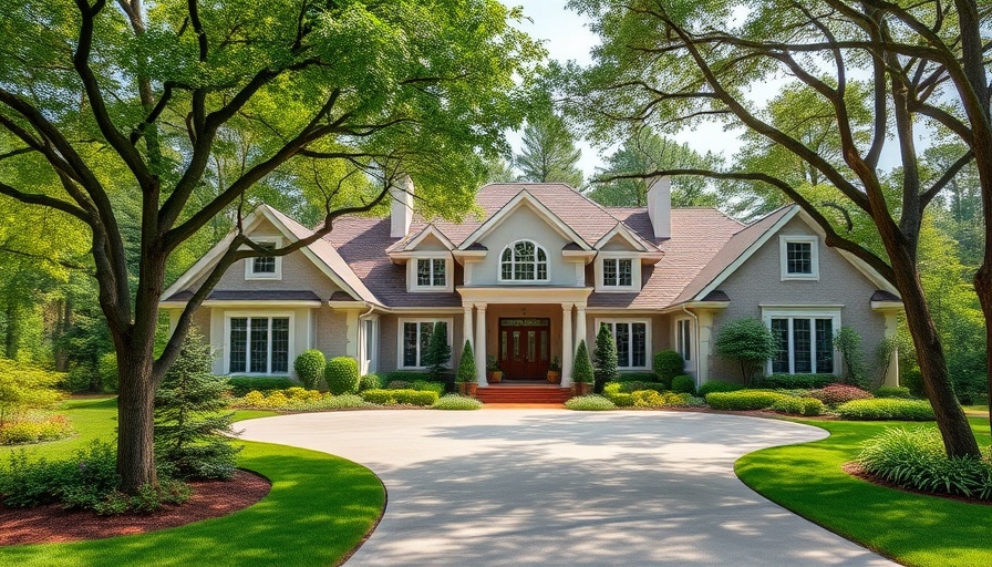 Luxury homes North Atlanta suburbs surrounded by lush trees and greenery.
