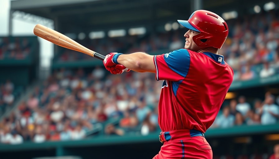 Atlanta Braves player mid-swing in game against Los Angeles Dodgers, vibrant action scene.