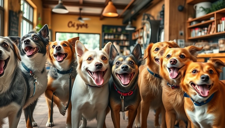 Playful dogs indoors at dog-friendly spot in Atlanta.