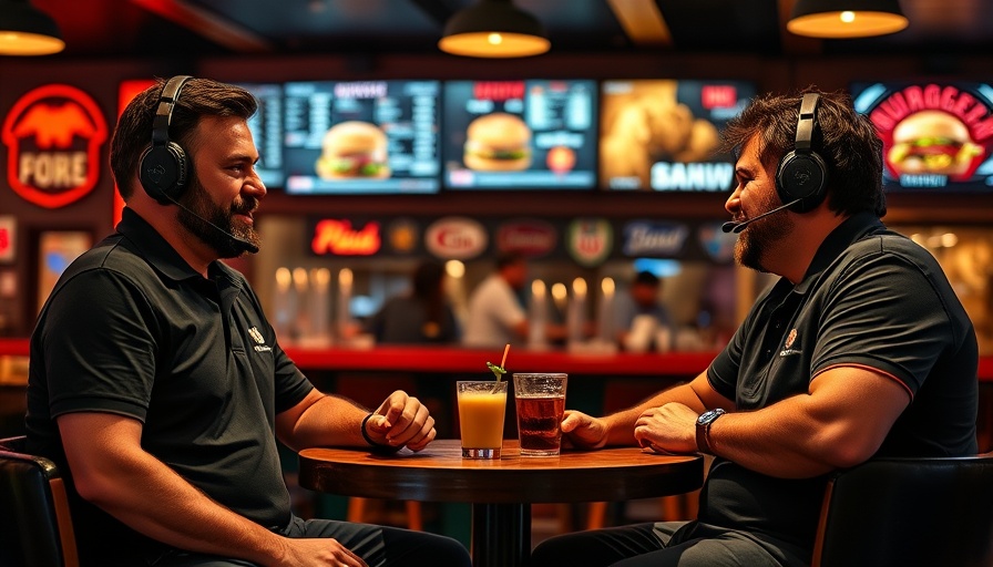 Three men discussing sports indoors, with microphones and drinks on the table.