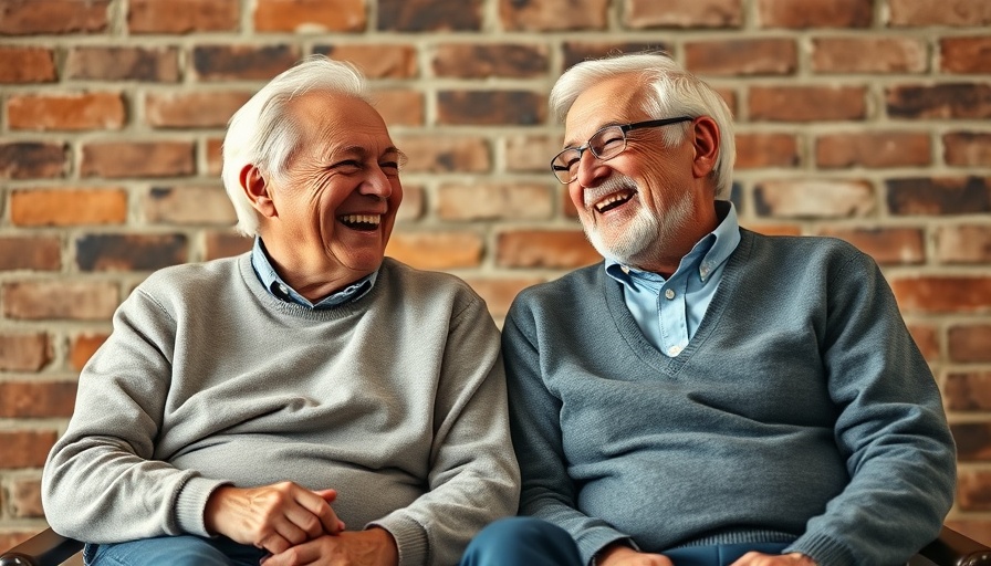 Joyful elderly couple sharing a laugh in the Atlanta comedy scene.