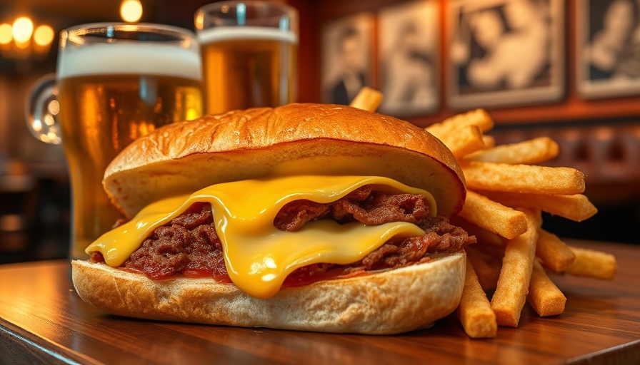 Gourmet sandwich and fries at best restaurants in Atlanta.