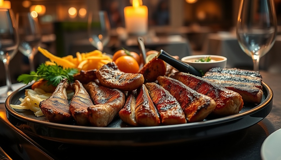Enticing platter of gourmet dishes at one of the best restaurants in Atlanta.