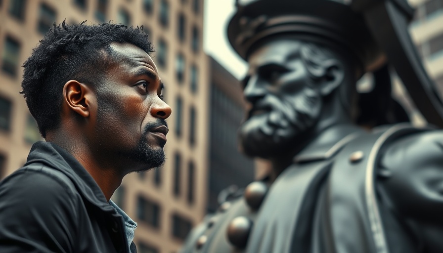 Contrasting scene highlighting diversity and representation with urban setting.