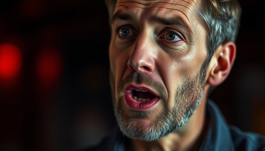 Video close-up of a man speaking passionately, Trump's plans for Alcatraz.