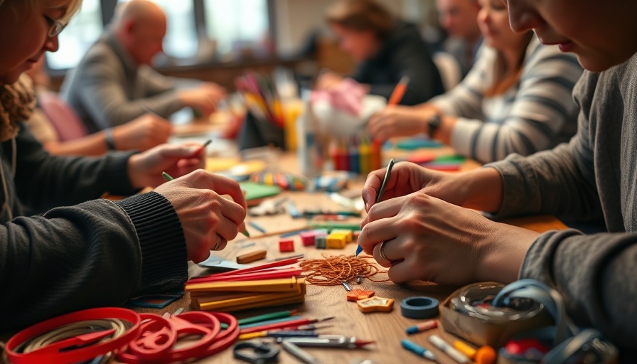 Crafting session at Atlanta Craft Club, things to do in Atlanta