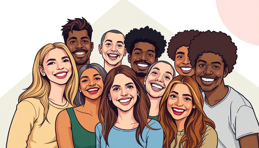 Illustration of diverse young adults advocating DEI in neuroscience.