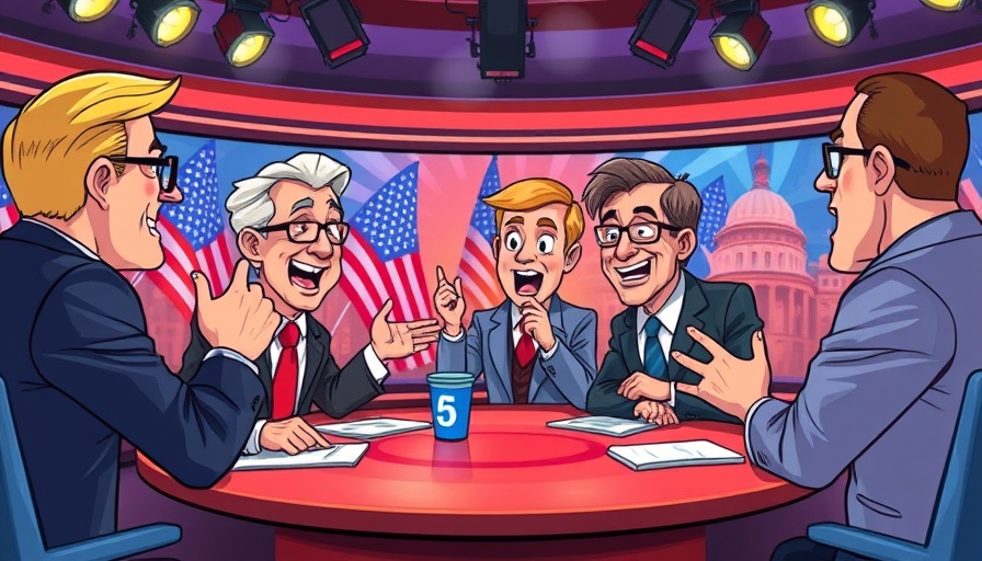 Trump's Bold Moves discussed in animated media studio.