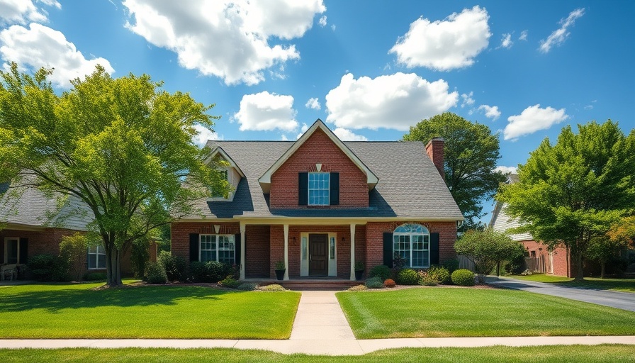 Charming Acworth GA real estate, brick house with a lush lawn