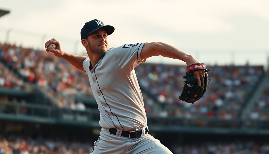 Atlanta Braves pitcher mid-throw against Boston Red Sox