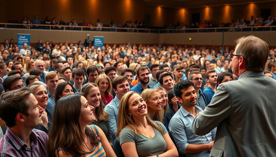 College event discussing conservative ideologies, speaker and audience engaged