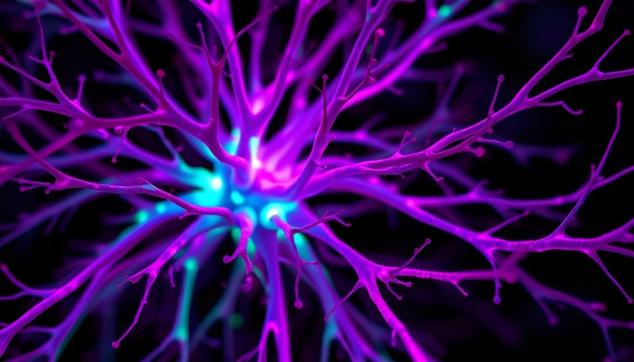 Microscopic neural connections representing autism research.