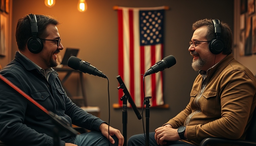 Race in America Humor podcast scene with two hosts laughing