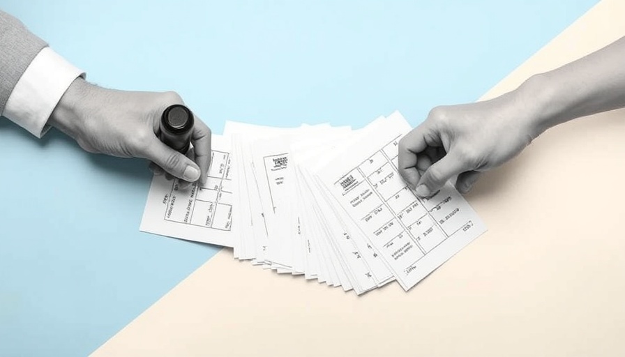 Conceptual art of hand stamping papers symbolizing layoffs revoked at NINDS.