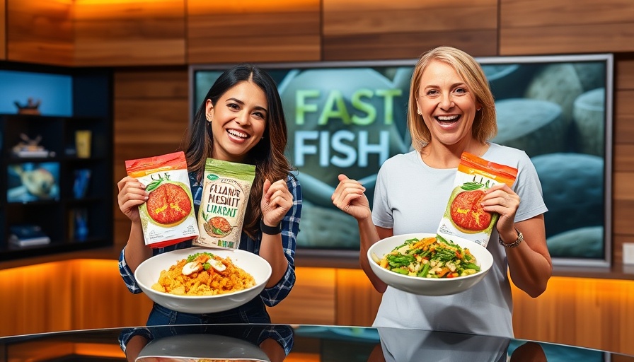 Finneato Fysh Foods after Shark Tank presentation with plant-based products.