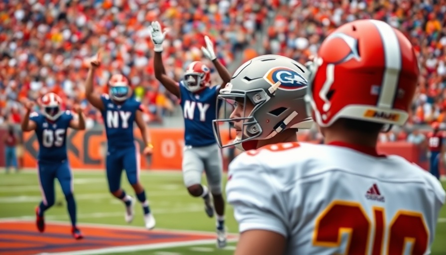 Exciting sports moment with NYC and CHI teams in action, AI sports betting.