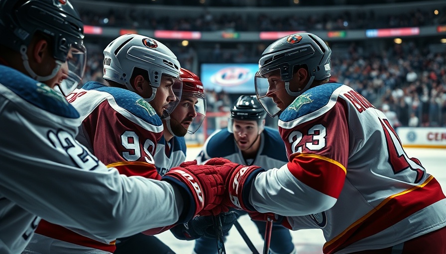 AI sports betting insights on hockey players in action during game.