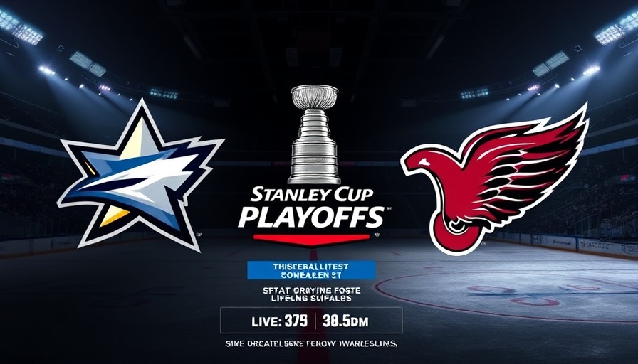 Stanley Cup Playoffs game advertisement promoting AI sports betting.
