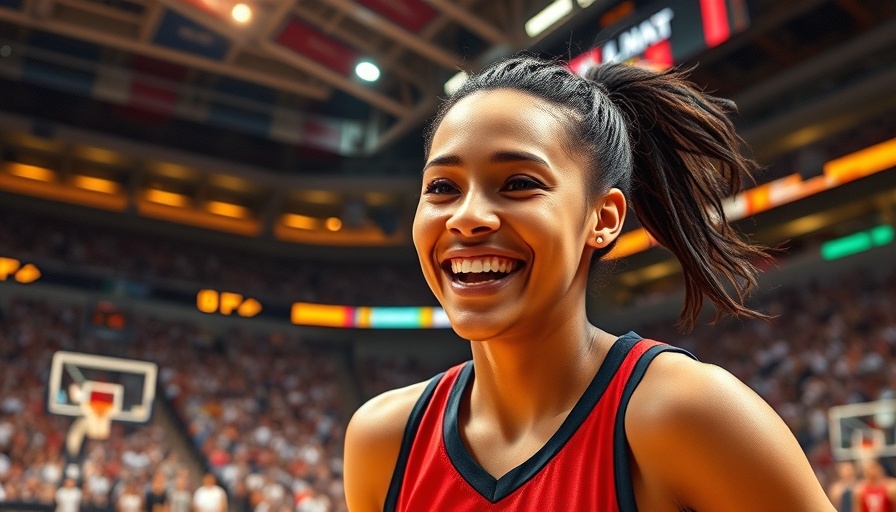 Dynamic scene of female basketball player during a game, AI sports betting