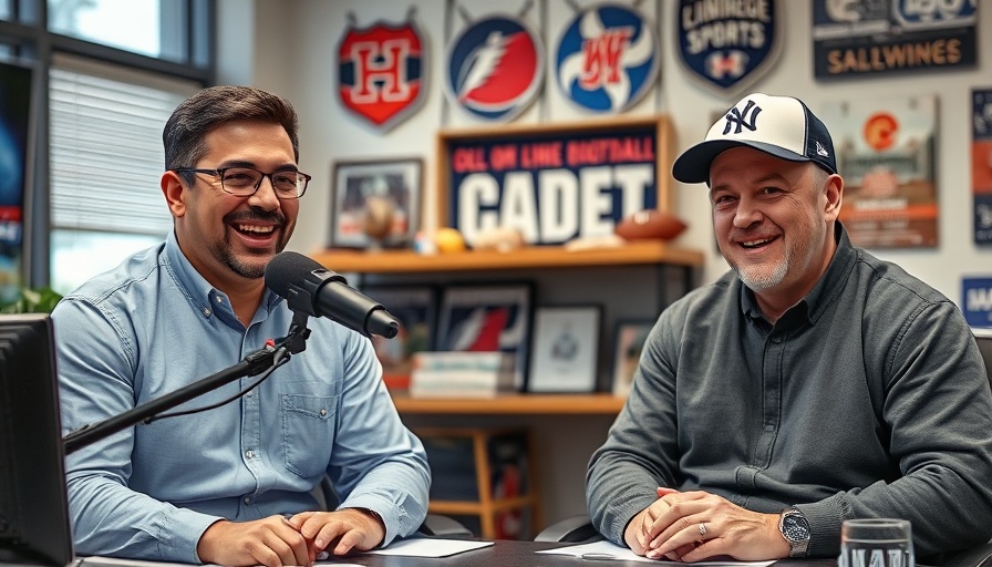 Two men discussing college football betting online.