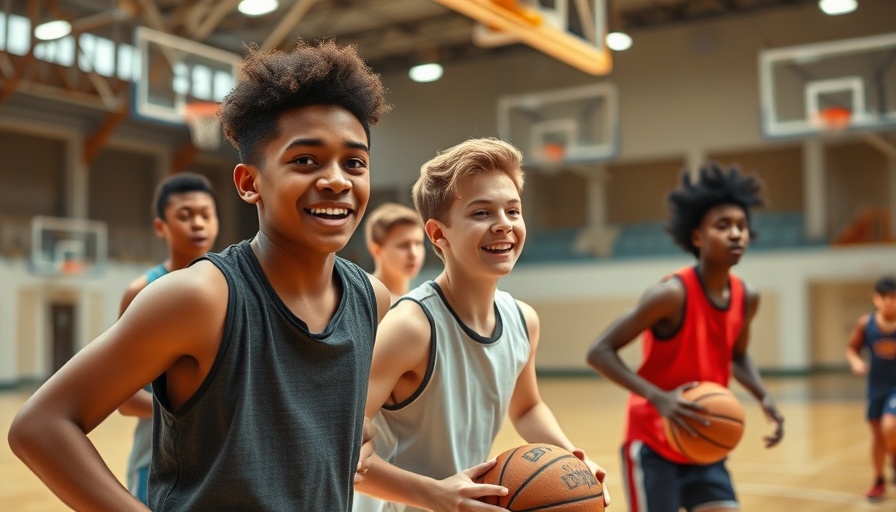 Energetic basketball players practicing on court with focus.