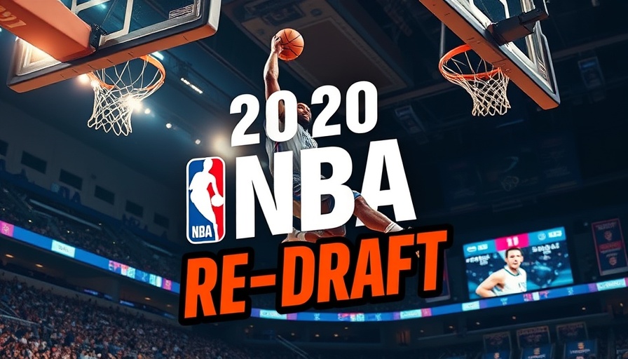 2020 NBA Re-Draft with basketball player dunking in action.