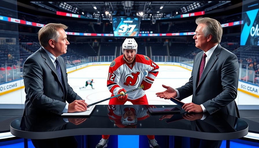 Hockey player and commentators discussing NHL Conference Final Winning Streak.