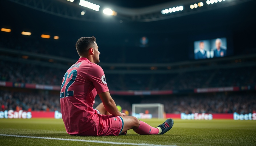 MLS referee controversies: Soccer player in pink sits on field, contemplative.