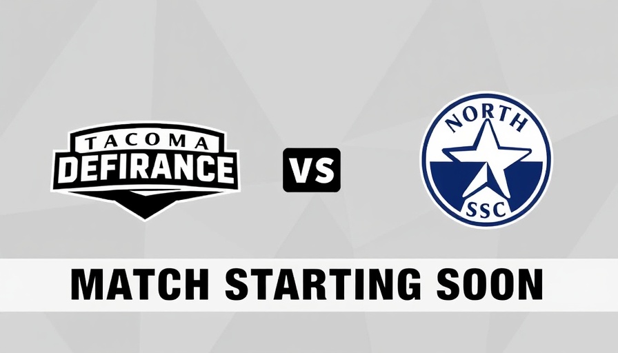 MLS NEXT Pro Tacoma Defiance vs North Texas SC match graphic.
