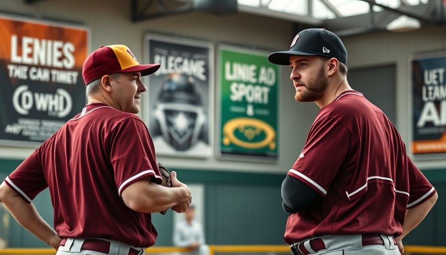 AI sports betting - baseball players strategizing indoors.