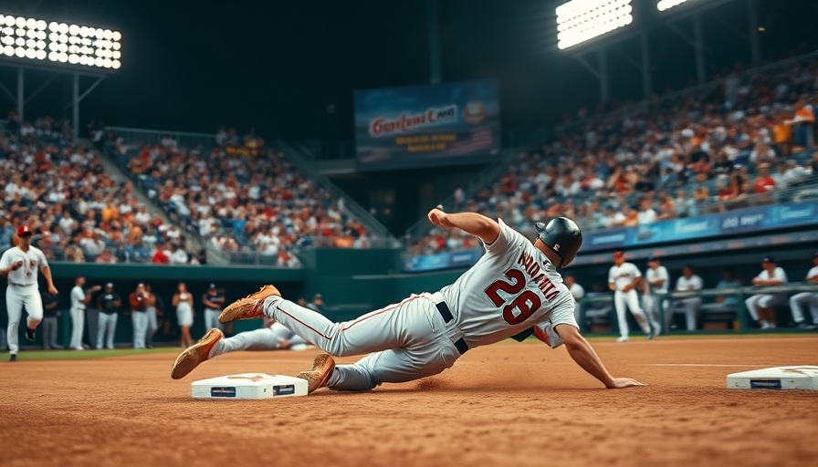 Dynamic moment in baseball game with players in action.