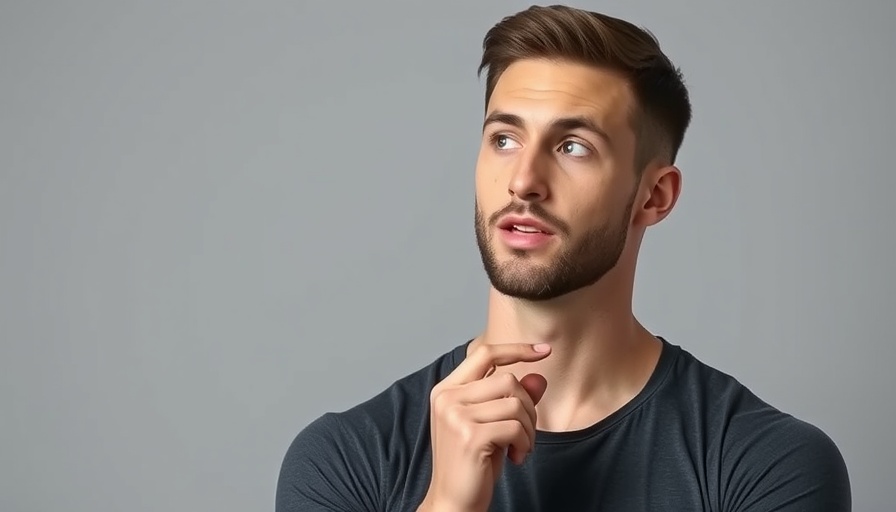 Athletic male discussing sports in thoughtful expression, AI sports betting.