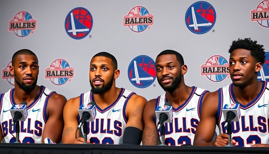 Basketball players speaking at a conference, related to AI sports betting.