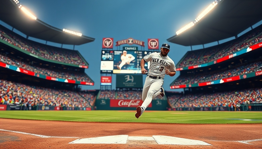 AI sports betting concept with baseball action.