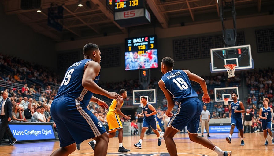 AI sports betting: Dynamic basketball players in intense game.