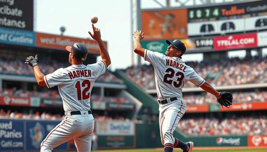 Action shot of baseball players, capturing ball near fence, AI sports predictions