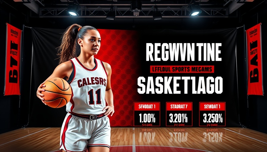 Dynamic banner of female basketball player highlighting Rookie of the Month stats, AI sports betting.
