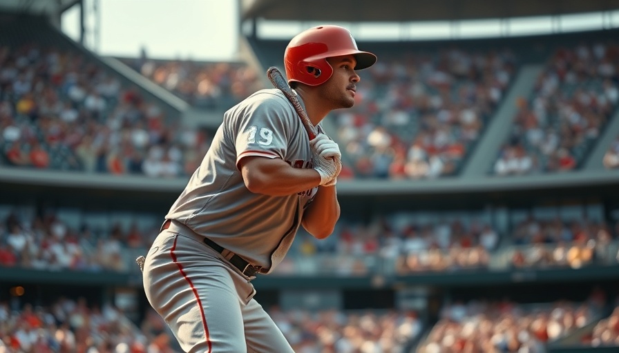 Baseball player fielding in June's top prospects update, stadium background.